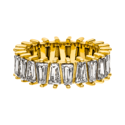 Abbaddon Tapered Baguette Ring 14K Vergoldet